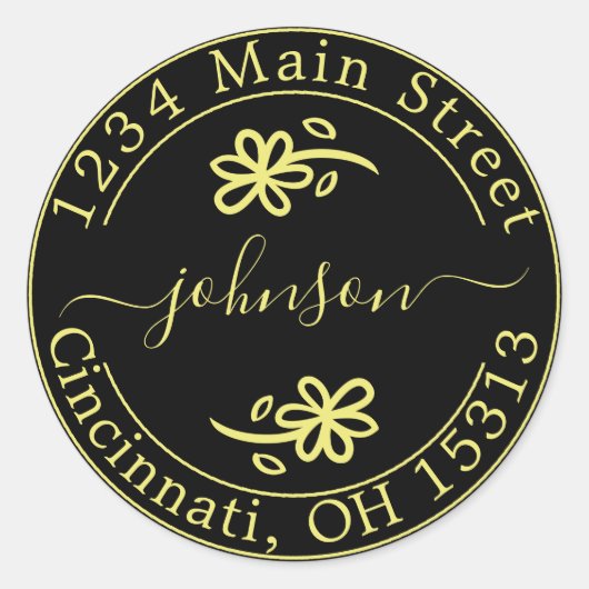 オリジナルラウンド リターン アドレス クラシックラウンド ラウンドシール (正面)