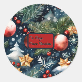 オリジナルラッピングペーパー デザイン ラウンドシール