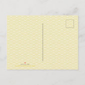 オリジナルラッ絵画ツバ中国のンの願い インビテーションポストカード (裏面)