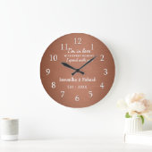 オリジナルラブクォート銅婚記念品 ラージ壁時計 (ホーム)