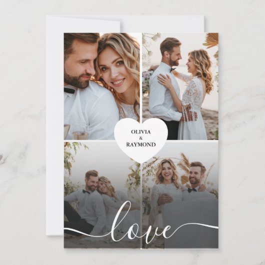 オリジナルラブコラージュ写真を作成 シーズンカード (正面)