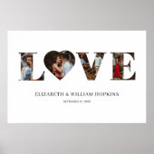 オリジナルラブハート4枚写真プリントポスター ポスター (正面)