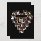 オリジナルラブ ハート型 フォトコラージュをデザイン シーズンカード (正面/裏面)