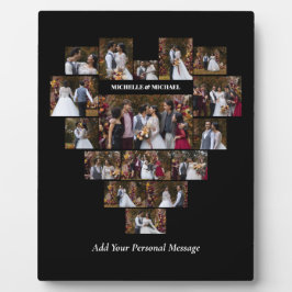 オリジナルラブ ハート型 フォトコラージュをデザイン フォトプラーク