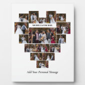 オリジナルラブ ハート型 フォトコラージュをデザイン フォトプラーク (正面)