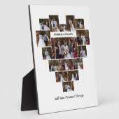 オリジナルラブ ハート型 フォトコラージュをデザイン フォトプラーク (側面)