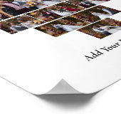 オリジナルラブ ハート型 フォトコラージュをデザイン ポスター (角)