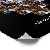 オリジナルラブ ハート型 フォトコラージュをデザイン ポスター (角)