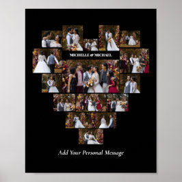 オリジナルラブ ハート型 フォトコラージュをデザイン ポスター