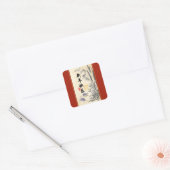 オリジナルラ絵画ス竹中国のの新年SqS スクエアシール (封筒)