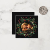 オリジナルリース メリークリスマス おばあちゃん ノートカード (正面/裏面インサイチュ)