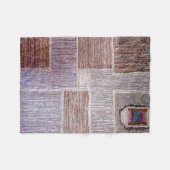 オリジナルレザーカーペットクラフト フリースブランケット (正面(横))