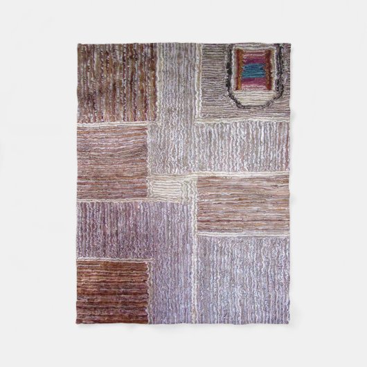 オリジナルレザーカーペットクラフト フリースブランケット (正面)