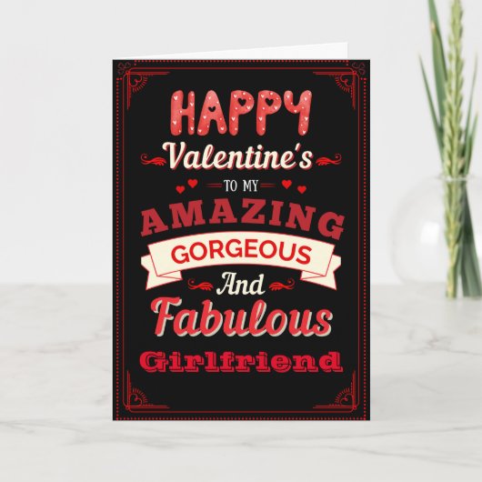 オリジナルレシピピンク色のバレンタインカード カード (正面)