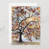 オリジナルレッドツリーアートオンカ空白のード 招待状 (正面/裏面)