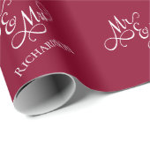 オリジナルレッド Mr. and Mrs. ラッピングペーパー (ロールコーナー)