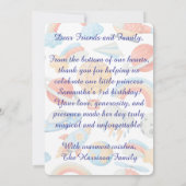 オリジナルレトロな感謝カード | 子供の誕生日 サンキューカード (裏面)