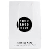 オリジナルロゴとウェブサイトのカスタムプロモーション商品 ミディアムペーパーバッグ (裏面)