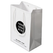 オリジナルロゴとウェブサイトのカスタムプロモーション商品 ミディアムペーパーバッグ (裏面アングル)