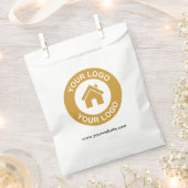 オリジナルロゴとテキストのギフトバッグ フェイバーバッグ (クリップ留めされた状態)