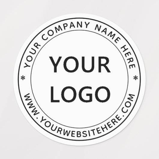 オリジナルロゴとテキストのラウンドラベル ラベル (デザイン1)