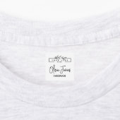 オリジナルロゴとテキストの四角い布製衣類 ラベル (貼付)