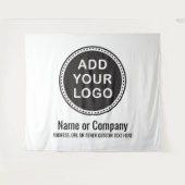 オリジナルロゴとテキストの背景 タペストリー (正面(横))