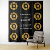 オリジナルロゴとテキストの背景 タペストリー (インサイチュ)