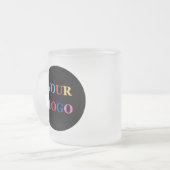 オリジナルロゴのカスタムビジネスコーヒー フロストグラスマグカップ (正面左)