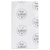 オリジナルロゴのクラシックホワイト小サイズギフトバッグ スモールペーパーバッグ (裏面)