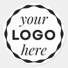 オリジナルロゴのレース円形ステッカー ラウンドシール