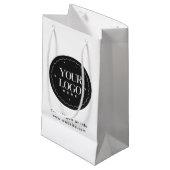 オリジナルロゴの企業ギフト  | カスタムビジネスプレゼント スモールペーパーバッグ (正面アングル)