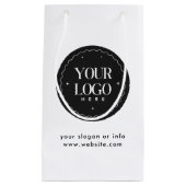 オリジナルロゴの企業ギフト  | カスタムビジネスプレゼント スモールペーパーバッグ (正面)