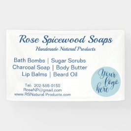 オリジナルロゴの手作りフェアブース 横断幕