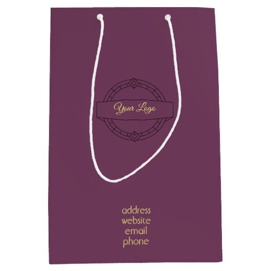 オリジナルロゴの業務用販促ギフト ミディアムペーパーバッグ (正面)