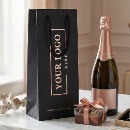 オリジナルロゴの紙ショッピングバッグ 企業プロモーションギフト ワインギフトバッグ