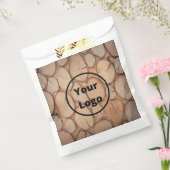 オリジナルロゴの茶色の木の丸太 フェイバーバッグ (封をした状態)