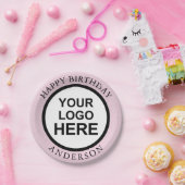 オリジナルロゴの誕生日用紙皿 ペーパープレート (パーティー)