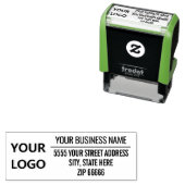 オリジナルロゴまたは写真 住所スタンプテンプレート セルフインキングスタンプ (インサイチュ)