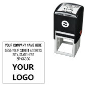 オリジナルロゴまたは写真 名前 住所 スタンプテンプレート セルフインキングスタンプ (インサイチュ)