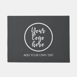 オリジナルロゴを追加 シンプルグレー ドアマット