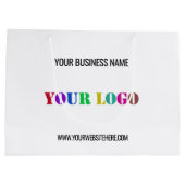 オリジナルロゴテキスト販促用ギフトバッグテンプレート ラージペーパーバッグ (裏面)