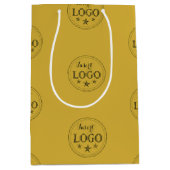 オリジナルロゴパターン中型ギフトバッグ ミディアムペーパーバッグ (正面)