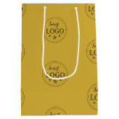 オリジナルロゴパターン中型ギフトバッグ ミディアムペーパーバッグ (裏面)