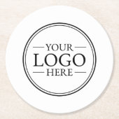 オリジナルロゴマーク ラウンドペーパーコースター (正面)