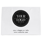 オリジナルロゴ入り企業グッズ  | カスタムビジネスギフト ラージペーパーバッグ (正面)