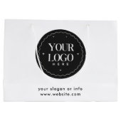 オリジナルロゴ入り企業グッズ  | カスタムビジネスギフト ラージペーパーバッグ (裏面)