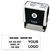 オリジナルロゴ名 返送先住所スタンプ セルフインキングスタンプ (インサイチュ)