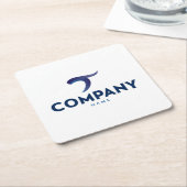 オリジナルロゴ紙コースター　お手頃な価格でブランドをアピール スクエアペーパーコースター (アングル)