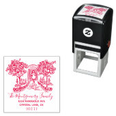 オリジナルロゴ エレガント ファミリー ネーム 返送先住所 セルフインキングスタンプ (インサイチュ)